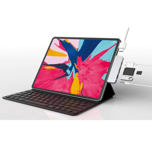 HyperDrive Hub Multipuerto USB-C Plata para iPad Pro
