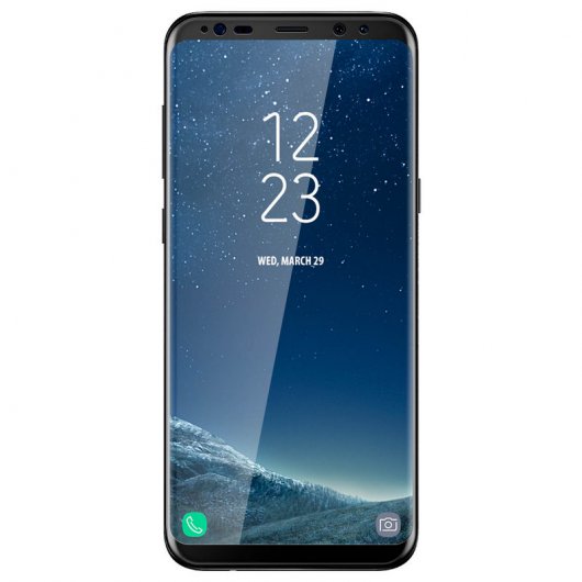 Avizar Protector Cristal Templado Antigrietas Borde Negro para Samsung Galaxy S8 Plus