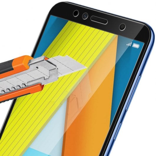 Avizar Anti-Riss-Schutzfolie aus gehärtetem Glas mit schwarzem Rand für Honor 7A/Huawei Y6 2018