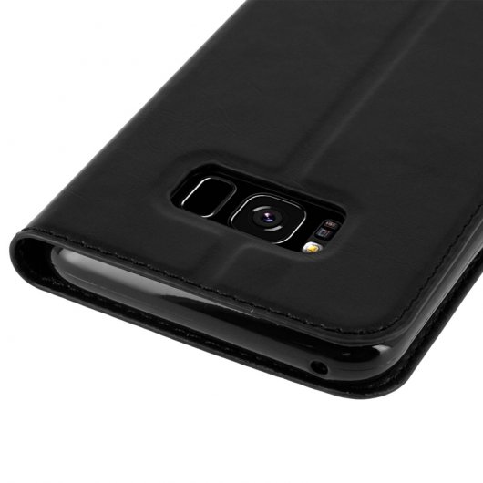 Avizar Funda Libro con Doble Ventana Negra para Samsung Galaxy S8