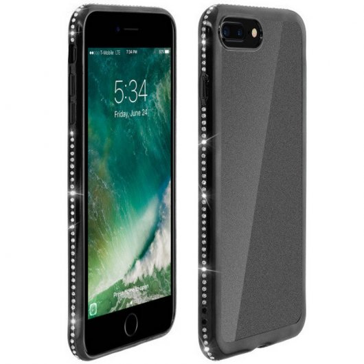Avizar Funda Purpurina Negra para iPhone 7 Plus/ 8 Plus