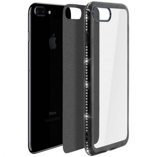 Avizar Funda Purpurina Negra para iPhone 7 Plus/ 8 Plus