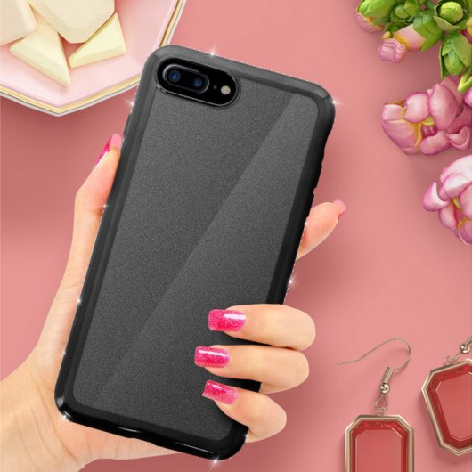 Avizar Funda Purpurina Negra para iPhone 7 Plus/ 8 Plus