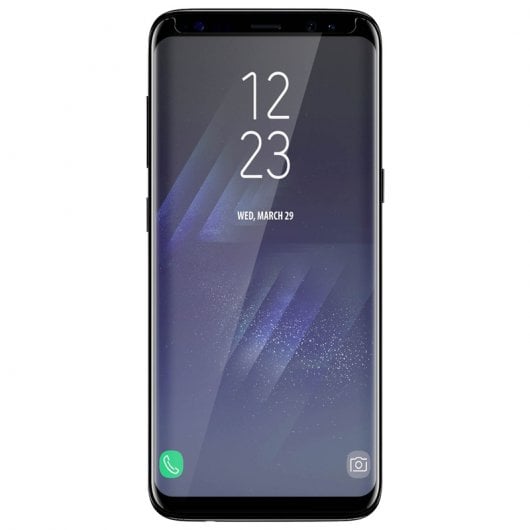 Protecteur en verre trempé Avizar avec bords noirs pour Samsung Galaxy S8