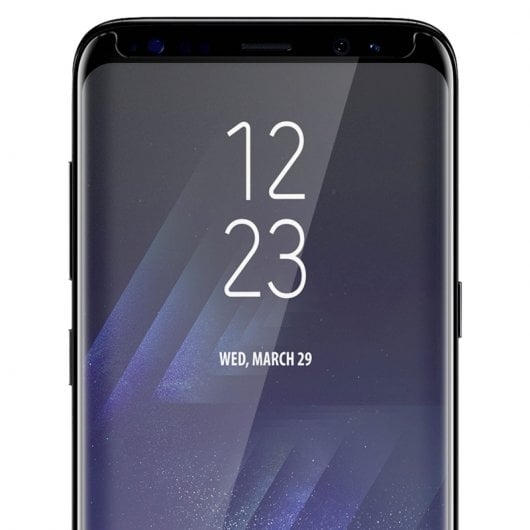 Protecteur en verre trempé Avizar avec bords noirs pour Samsung Galaxy S8