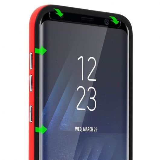 Protecteur en verre trempé Avizar avec bords noirs pour Samsung Galaxy S8