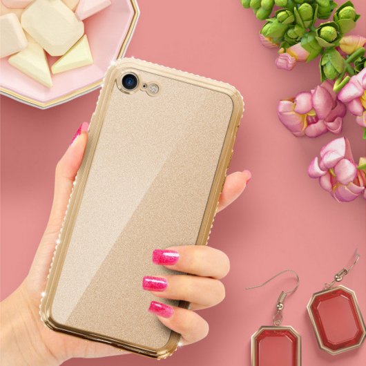 Avizar Funda Purpurina Dorada para iPhone 7/8