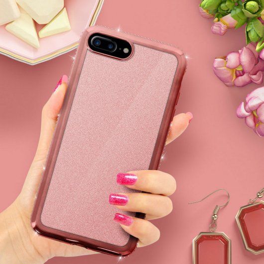 Avizar Funda Purpurina Rosa para iPhone 7 Plus/8 Plus
