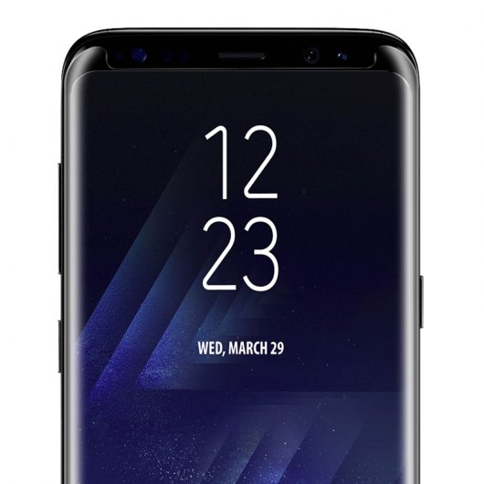 Avizar Protector Cristal Templado con Bordes Negros para Samsung Galaxy S8 Plus