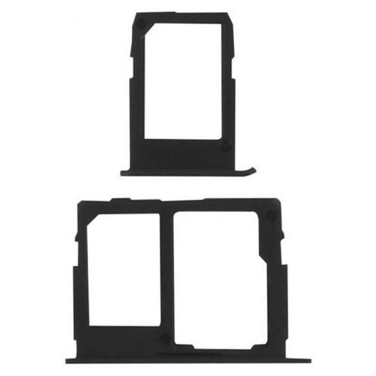 Avizar Ersatz-Nano-SIM-Kartenfächer für Samsung Galaxy J5 2017, Schwarz