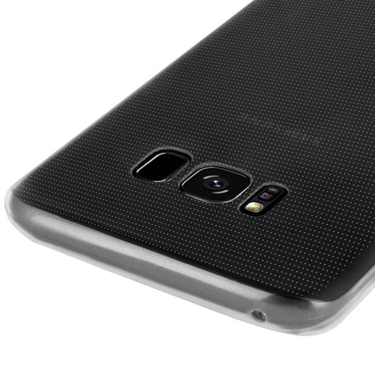 Avizar Funda de Silicona Transparente + Cristal Templado para Samsung Galaxy S8