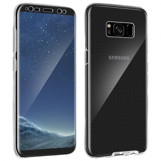 Avizar Capa Dupla Face de Silicone Transparente para Samsung Galaxy S8