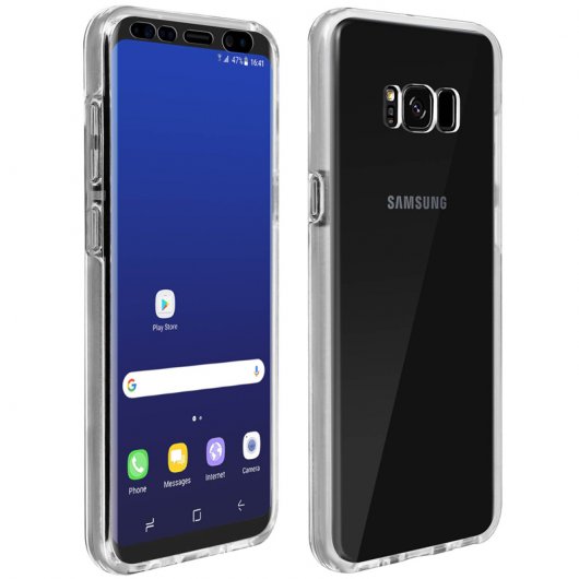 Avizar Doppelte transparente Silikonhülle für Samsung Galaxy S8 Plus