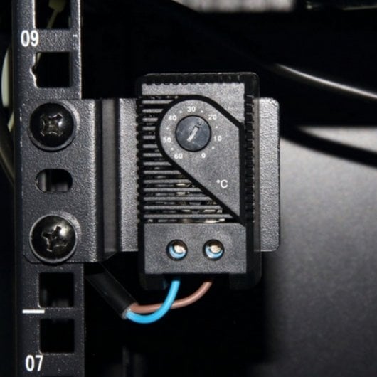 Armoire Murale Rack Powergreen 19" 9U 600x600mm + Thermostat + 2 Ventilateurs + 1 Plateau Fixe