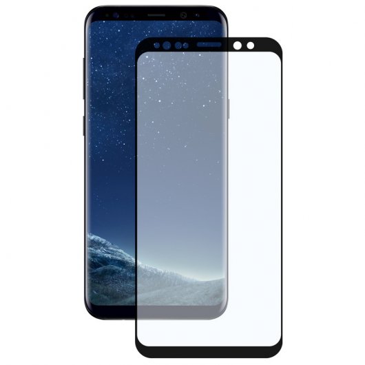 Contact Protector Pantalla Cristal Templado Negro para Samsung Galaxy S8