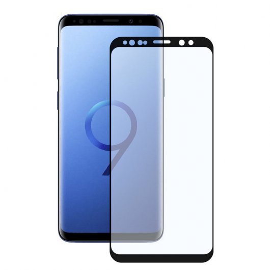 Contact Protector Pantalla Cristal Templado Negro para Galaxy Galaxy S9