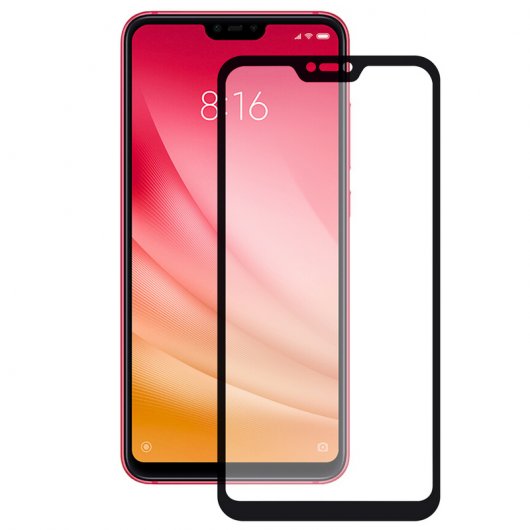 Contact Protector Pantalla Cristal Templado Negro para Xiaomi Mi 8 Lite