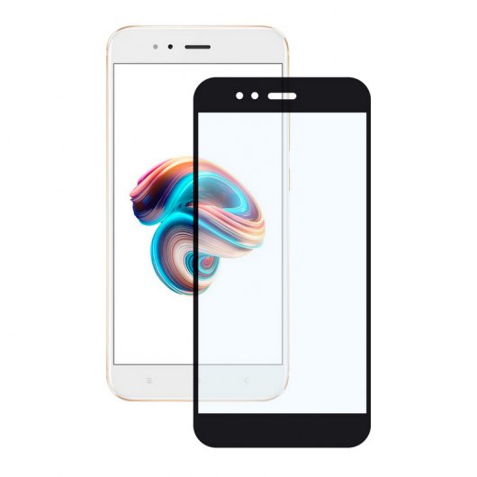 Contact Protector Pantalla Cristal Templado Negro para Xiaomi Mi A1