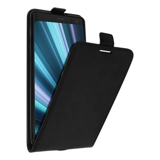 Avizar Funda Tapa Vertical Negra para Sony Xperia XZ3 Compact