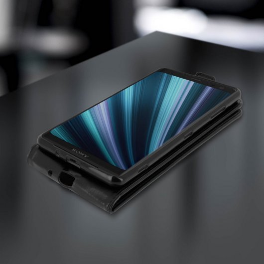 Avizar Funda Tapa Vertical Negra para Sony Xperia XZ3 Compact