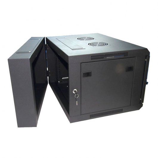 Armadio Rack Powergreen 19" Muro Doppia Sezione 12U 600x550mm