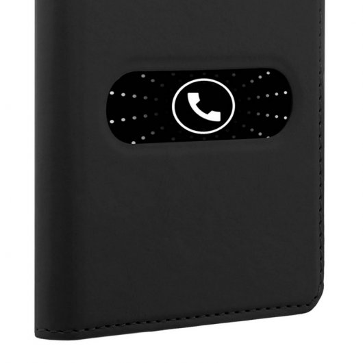 Avizar Funda Libro con Doble Ventana Negra para Sony Xperia XA Ultra