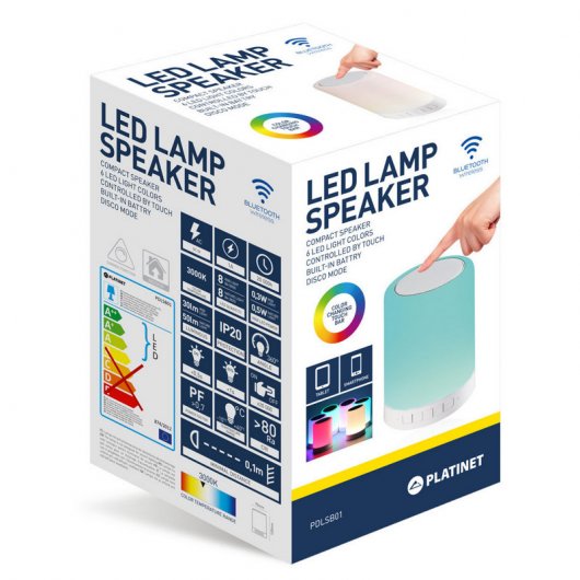 Platinet PDLSB01 Enceinte Bluetooth LED 5W