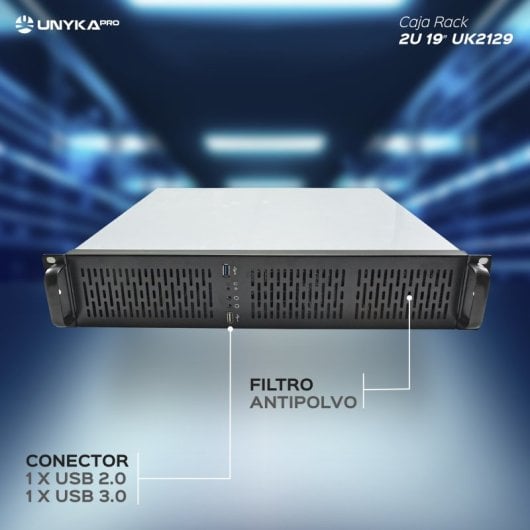 UNYKAch UK 2129 Rackcase 19" 2HE schwarz ohne Netzteil