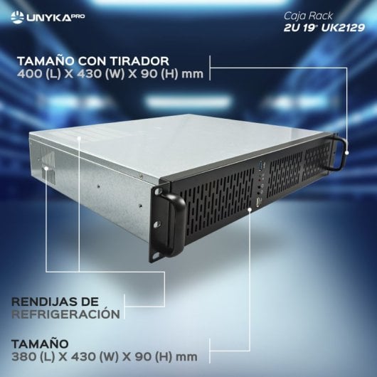 UNYKAch UK 2129 Rackcase 19" 2HE schwarz ohne Netzteil