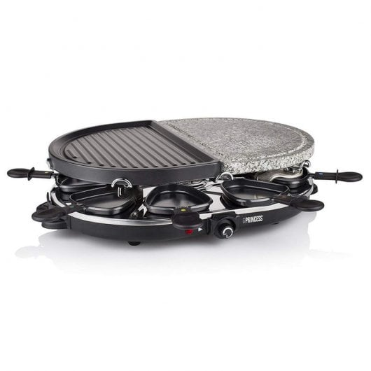 Princess 162710 Oval Stone Grill Party Raclette con Grill 1200W
