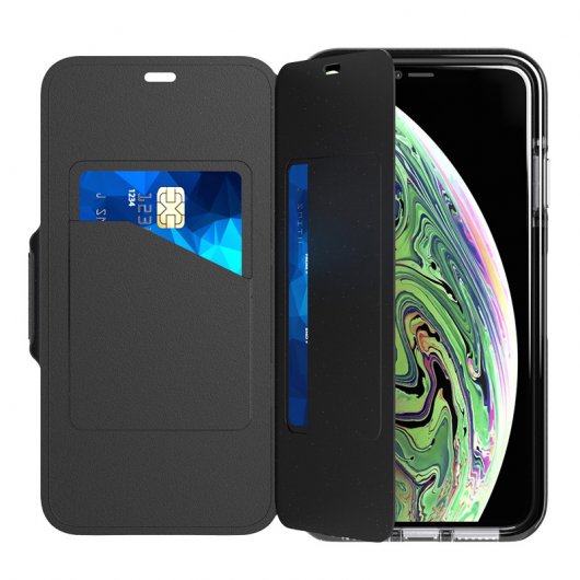 Tech21 Evo Wallet Funda Cartera Negra para Apple iPhone Xs Max