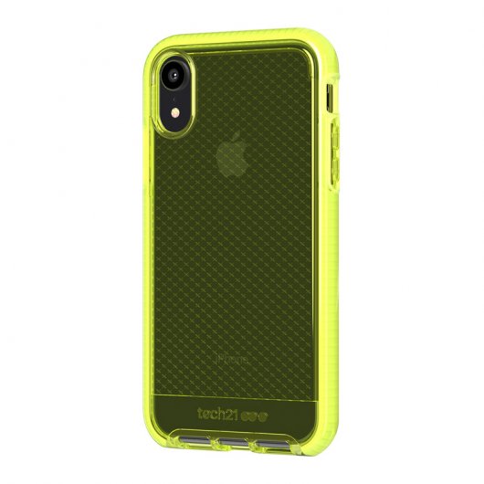 Tech21 Evo Check Funda de Silicona Amarilla para Apple iPhone XR