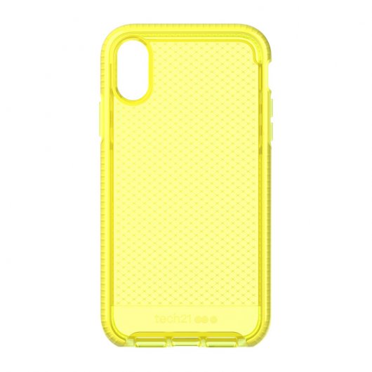 Tech21 Evo Check Funda de Silicona Amarilla para Apple iPhone XR