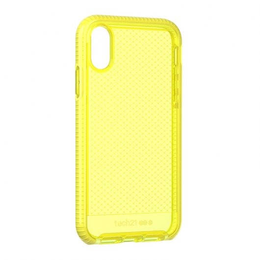 Tech21 Evo Check Funda de Silicona Amarilla para Apple iPhone XR