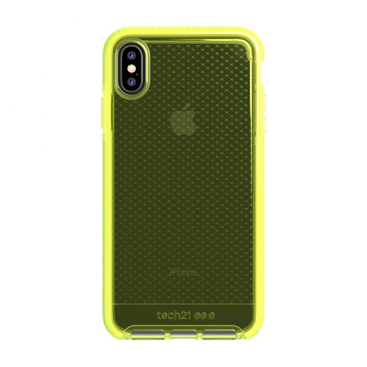 Tech21 Evo Check Funda de Silicona Amarilla para Apple iPhone XS Max