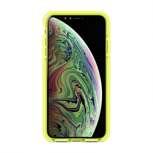 Tech21 Evo Check Funda de Silicona Amarilla para Apple iPhone XS Max