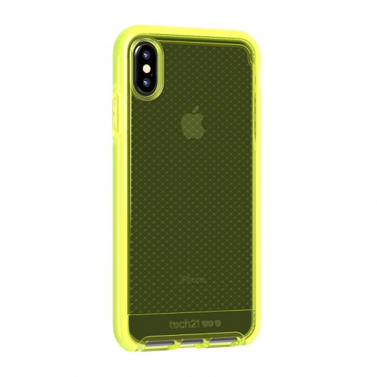 Tech21 Evo Check Funda de Silicona Amarilla para Apple iPhone XS Max
