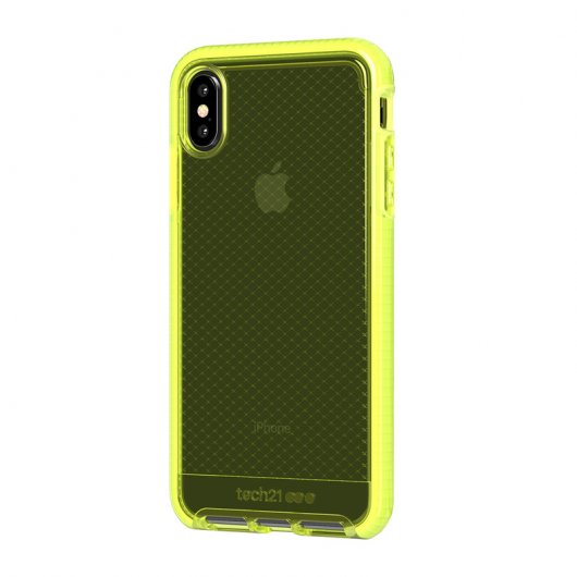 Tech21 Evo Check Funda de Silicona Amarilla para Apple iPhone XS Max