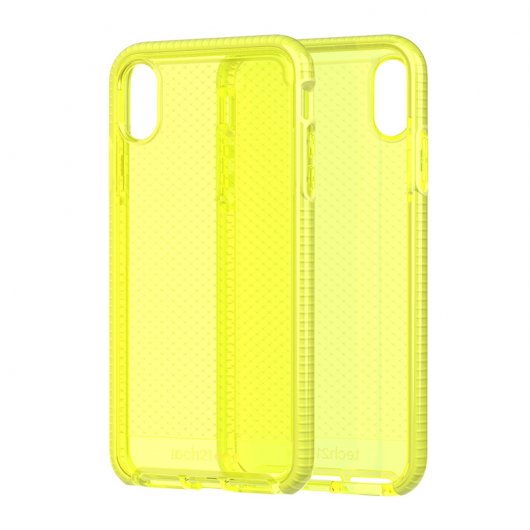 Tech21 Evo Check Funda de Silicona Amarilla para Apple iPhone XS Max