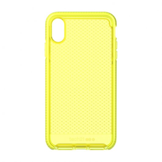 Tech21 Evo Check Funda de Silicona Amarilla para Apple iPhone XS Max