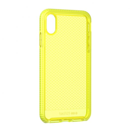 Tech21 Evo Check Funda de Silicona Amarilla para Apple iPhone XS Max