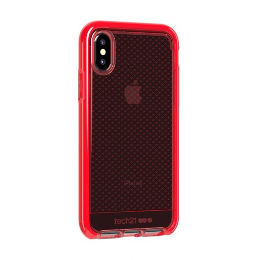 Tech21 Evo Check Funda de Silicona Roja para Apple iPhone X / XS