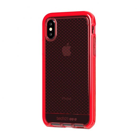 Tech21 Evo Check Funda de Silicona Roja para Apple iPhone X / XS