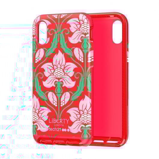 Tech21 Evo Luxe Liberty Azelia Funda Roja con Adornos Florales para Apple iPhone X / XS
