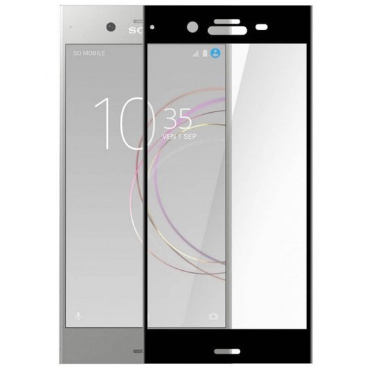 Avizar Hartglas-Schutzfolie mit schwarzem Rand für Sony Xperia XZ1