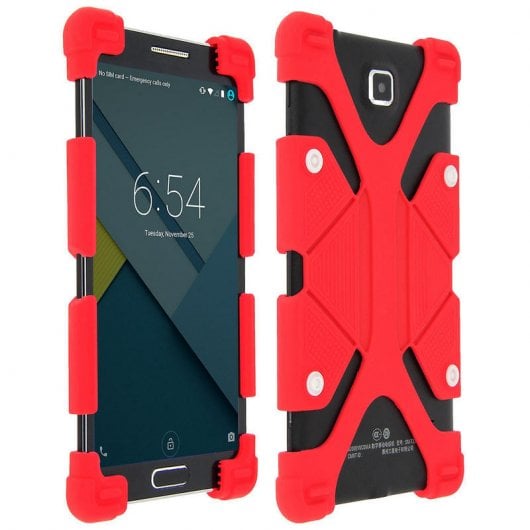 Avizar Capa Anti-Choque com Suporte para Smartphones de 5.3" a 6" Vermelha