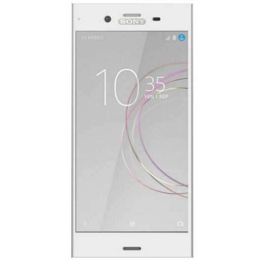 Avizar Hartglasschutz mit weißem Rand für Sony Xperia XZ1