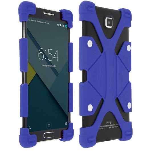 Avizar Funda Antigolpes con Soporte Azul para Smartphones de 4.7" a 5.3"