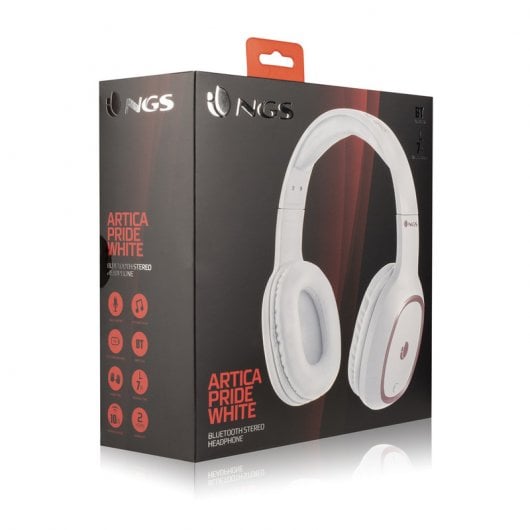 NGS Artica Pride White Auriculares Bluetooth con Micrófono