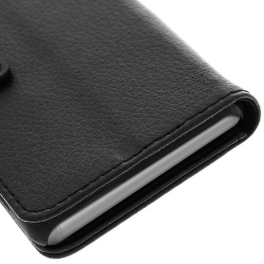Avizar Funda Libro Billetera Negra para Sony Xperia Z3 Compact